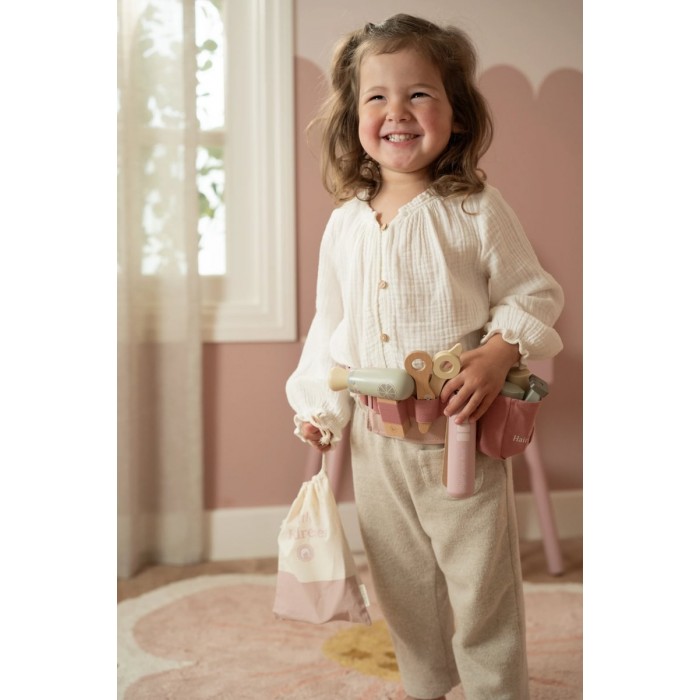 Set pentru coafor din lemn FSC - Pink - Little Dutch Set pentru coafor din lemn FSC - Pink - Little Dutch