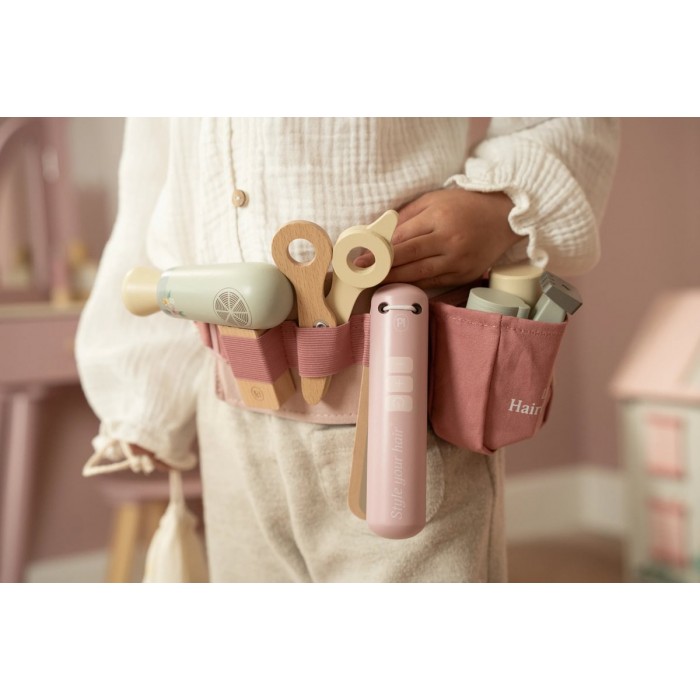Set pentru coafor din lemn FSC - Pink - Little Dutch Set pentru coafor din lemn FSC - Pink - Little Dutch