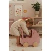 Carucior retro din lemn FSC pentru papusi - Soft Flowers - Little Dutch Carucior retro din lemn FSC pentru papusi - Soft Flowers - Little Dutch