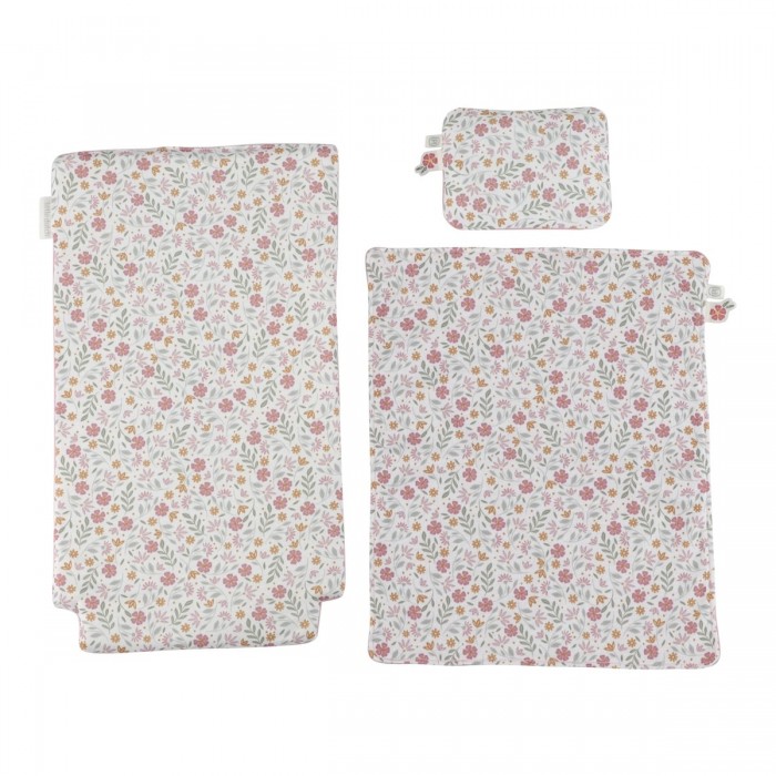 Carucior retro din lemn FSC pentru papusi - Soft Flowers - Little Dutch Carucior retro din lemn FSC pentru papusi - Soft Flowers - Little Dutch