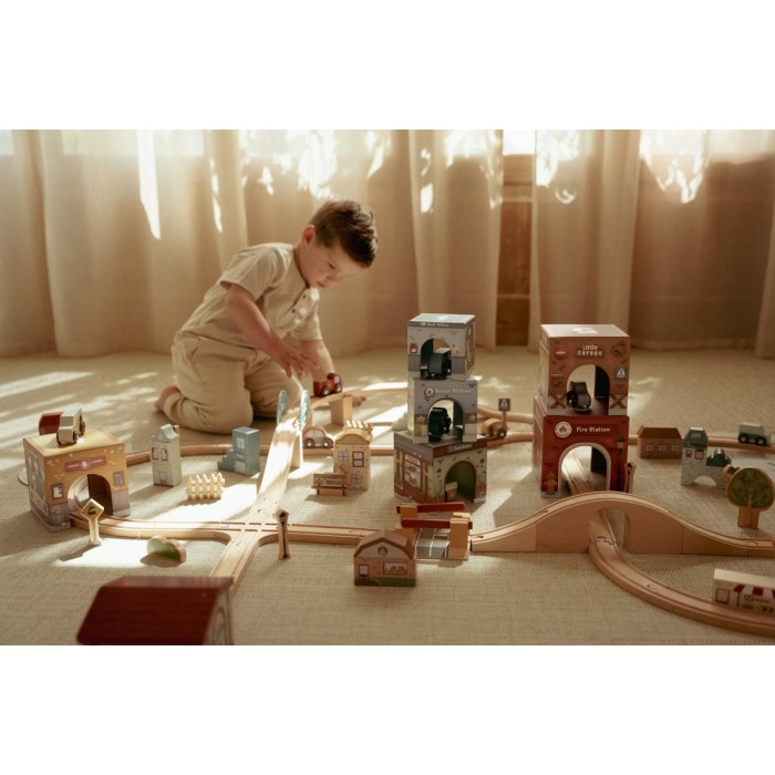 Garaj stivuibil cu masinute utilitare incluse - Multicolored - Little Dutch Garaj stivuibil cu masinute utilitare incluse - Multicolored - Little Dutch