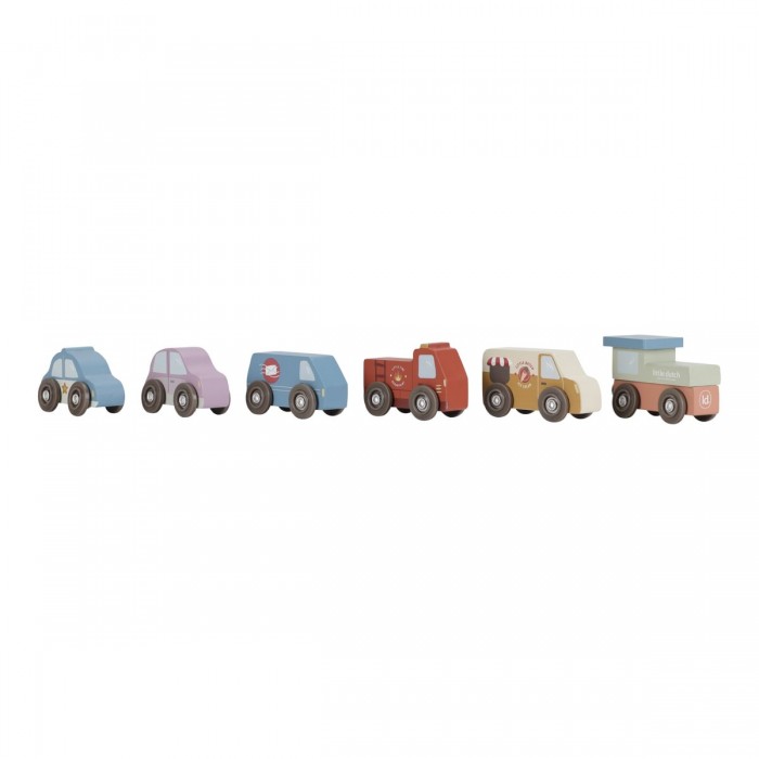 Garaj stivuibil cu masinute utilitare incluse - Multicolored - Little Dutch Garaj stivuibil cu masinute utilitare incluse - Multicolored - Little Dutch