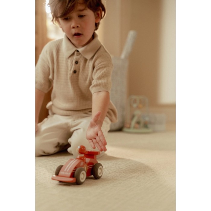 Masinuta de curse din lemn cu pilot - Set 2 masinute - Multicolored - Little Duch Masinuta de curse din lemn cu pilot - Set 2 masinute - Multicolored - Little Duch