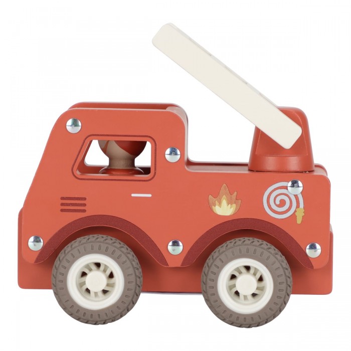 Masinuta din lemn FSC - Pompieri - Little Dutch Masinuta din lemn FSC - Pompieri - Little Dutch