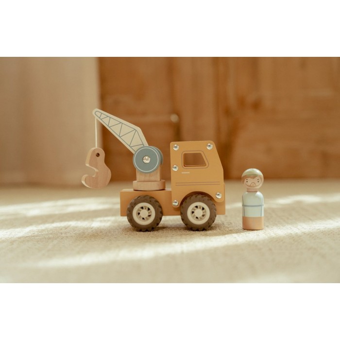 Masinuta din lemn FSC - Macara - Little Dutch Masinuta din lemn FSC - Macara - Little Dutch