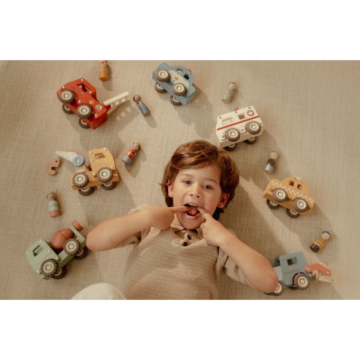 Masinuta din lemn FSC - Politie - Little Dutch Masinuta din lemn FSC - Politie - Little Dutch