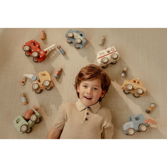 Masinuta din lemn FSC - Buldozer - Little Dutch Masinuta din lemn FSC - Buldozer - Little Dutch