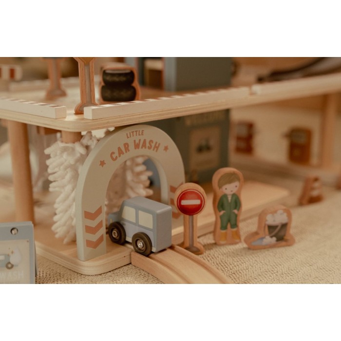 Parcare din lemn FSC cu accesorii - Blue - Little Dutch Parcare din lemn FSC cu accesorii - Blue - Little Dutch