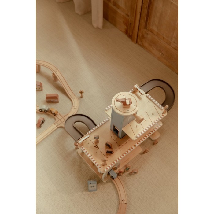 Parcare din lemn FSC cu accesorii - Blue - Little Dutch Parcare din lemn FSC cu accesorii - Blue - Little Dutch