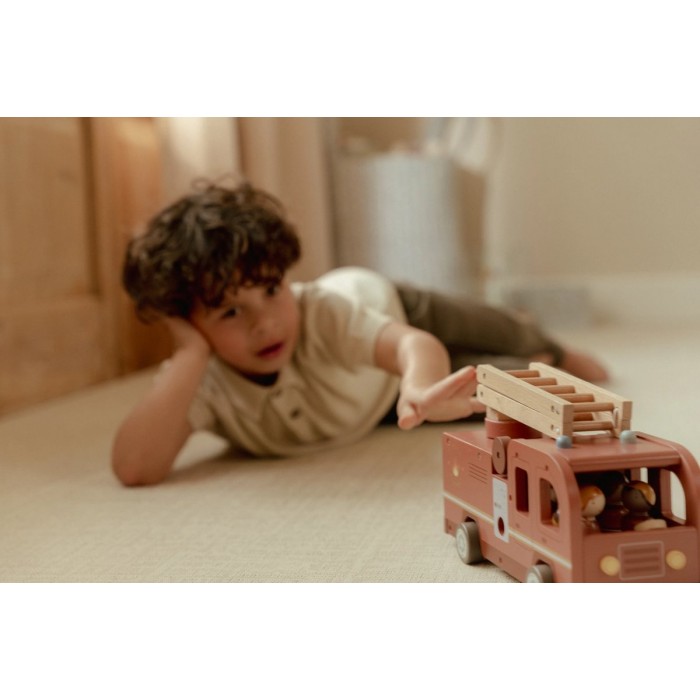 Masina din lemn FSC - Masina de pompieri - Red - Little Dutch Masina din lemn FSC - Masina de pompieri - Red - Little Dutch