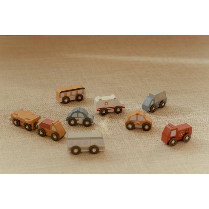 Masinute de servicii din lemn FSC - Multicolored - Little Dutch Masinute de servicii din lemn FSC - Multicolored - Little Dutch