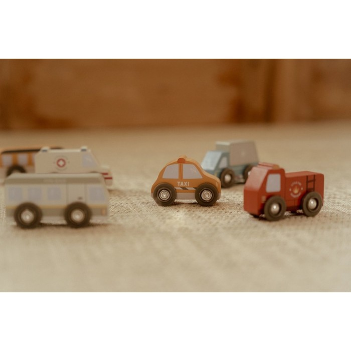 Masinute de servicii din lemn FSC - Multicolored - Little Dutch Masinute de servicii din lemn FSC - Multicolored - Little Dutch