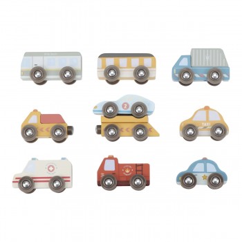 Masinute de servicii din lemn FSC - Multicolored - Little Dutch Masinute de servicii din lemn FSC - Multicolored - Little Dutch