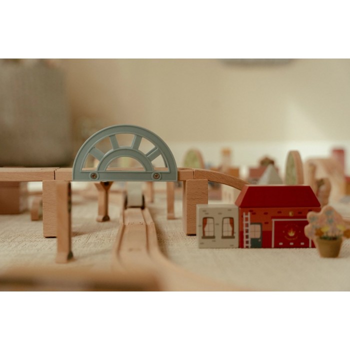 Set de sine din lemn FSC - Little Dutch Train Track XL -113 piese -  Little Dutch Set de sine din lemn FSC - Little Dutch Train Track XL -113 piese -  Little Dutch