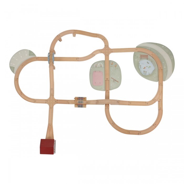 Set de sine din lemn FSC - Little Dutch Train Track XL -113 piese -  Little Dutch Set de sine din lemn FSC - Little Dutch Train Track XL -113 piese -  Little Dutch