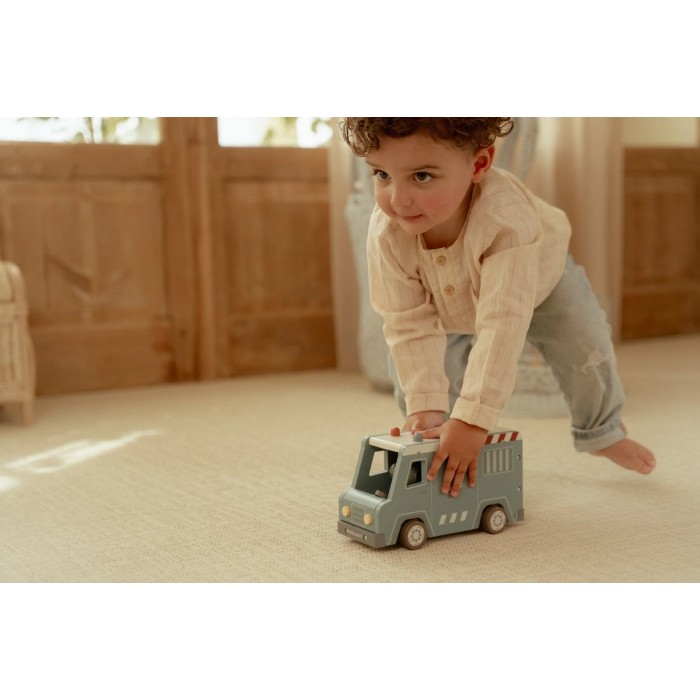 Masina din lemn FSC cu accesorii - Masina de politie - Blue - Little Dutch Masina din lemn FSC cu accesorii - Masina de politie - Blue - Little Dutch