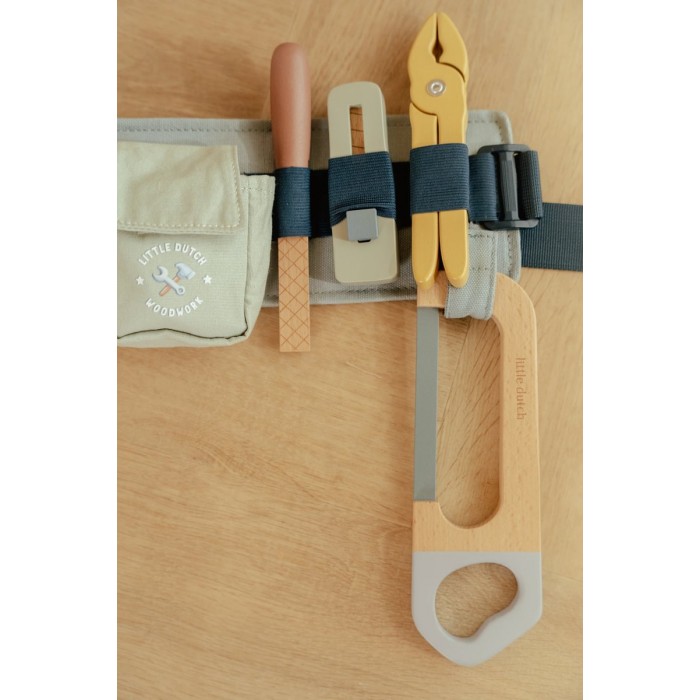 Centura cu scule din lemn FSC - Blue - Little Dutch Centura cu scule din lemn FSC - Blue - Little Dutch