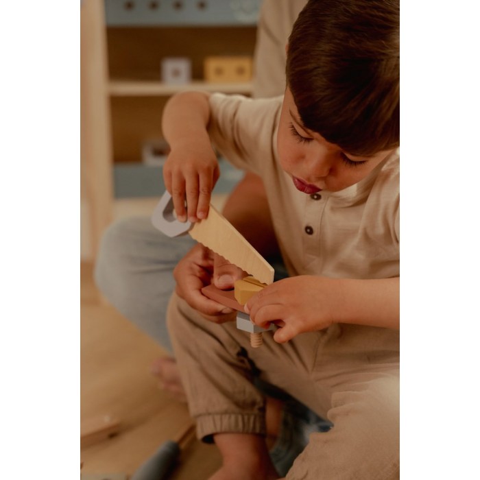 Trusa de scule din lemn FSC - Blue - Little Dutch Trusa de scule din lemn FSC - Blue - Little Dutch