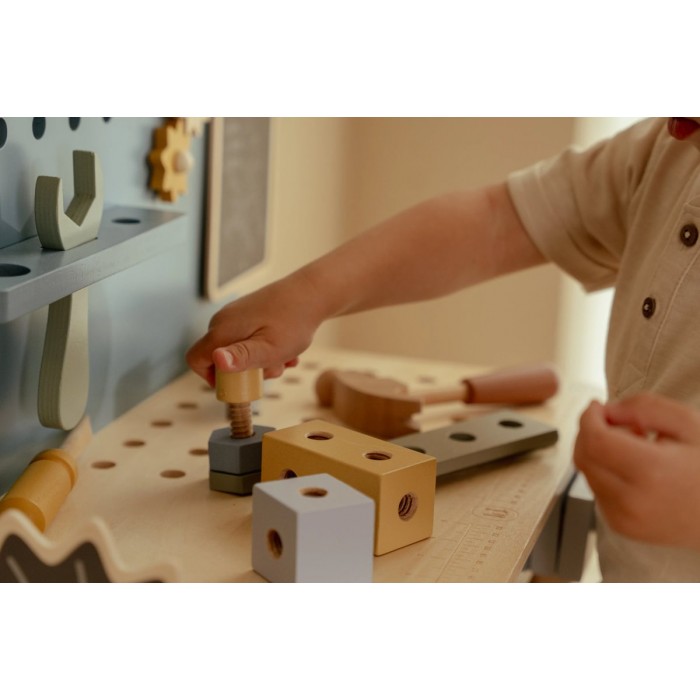 Banc de lucru din lemn FSC - Blue - Little Dutch Banc de lucru din lemn FSC - Blue - Little Dutch