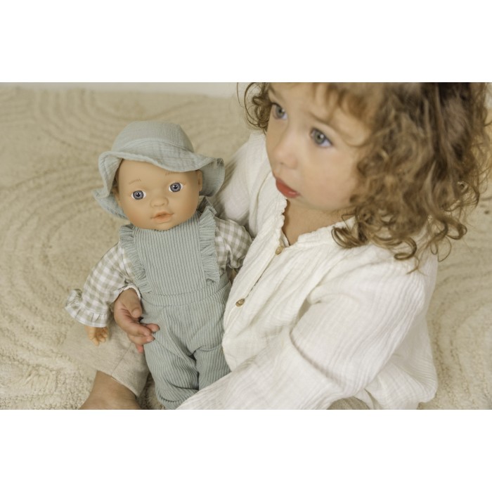 Hainute pentru papusi - Green Check - Little Dutch