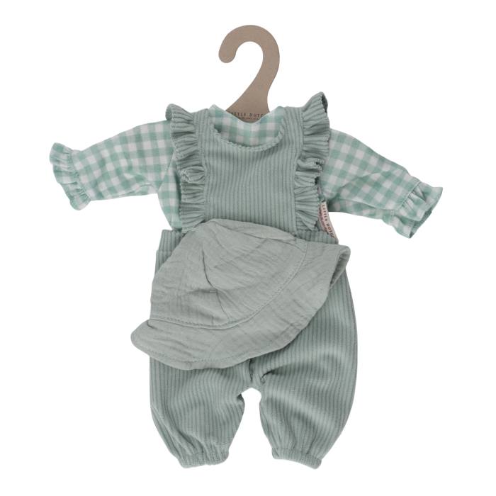 Hainute pentru papusi - Green Check - Little Dutch