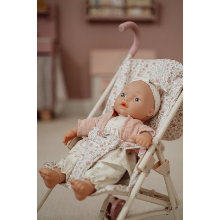 Carucior din metal pentru papusi - White - Little Dutch Carucior din metal pentru papusi - White - Little Dutch