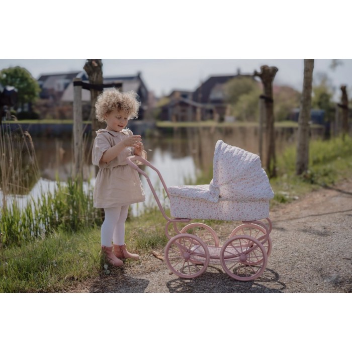 Carucior cu landou pentru papusi - Roz - Little Dutch Carucior cu landou pentru papusi - Roz - Little Dutch