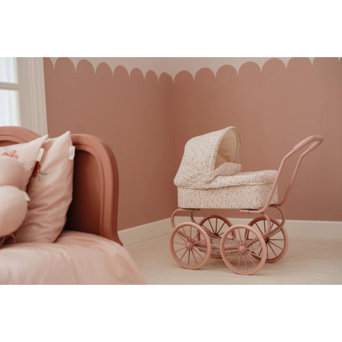 Carucior cu landou pentru papusi - Roz - Little Dutch Carucior cu landou pentru papusi - Roz - Little Dutch