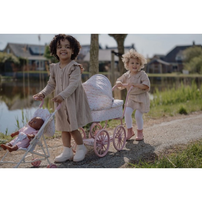 Carucior cu landou pentru papusi - Roz - Little Dutch Carucior cu landou pentru papusi - Roz - Little Dutch