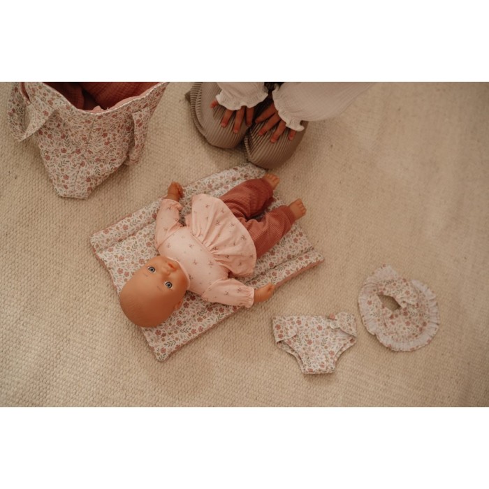 Geanta de maternitate cu accesorii pentru papusi - Soft Flowers - Little Dutch Geanta de maternitate cu accesorii pentru papusi - Soft Flowers - Little Dutch