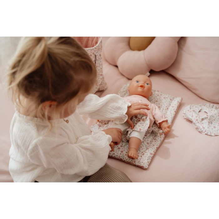 Geanta de maternitate cu accesorii pentru papusi - Soft Flowers - Little Dutch Geanta de maternitate cu accesorii pentru papusi - Soft Flowers - Little Dutch