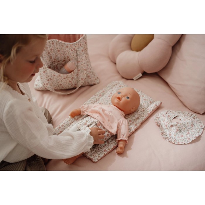 Geanta de maternitate cu accesorii pentru papusi - Soft Flowers - Little Dutch Geanta de maternitate cu accesorii pentru papusi - Soft Flowers - Little Dutch