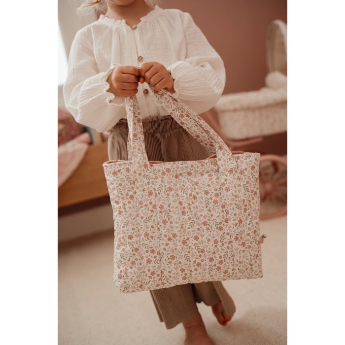 Geanta de maternitate cu accesorii pentru papusi - Soft Flowers - Little Dutch Geanta de maternitate cu accesorii pentru papusi - Soft Flowers - Little Dutch