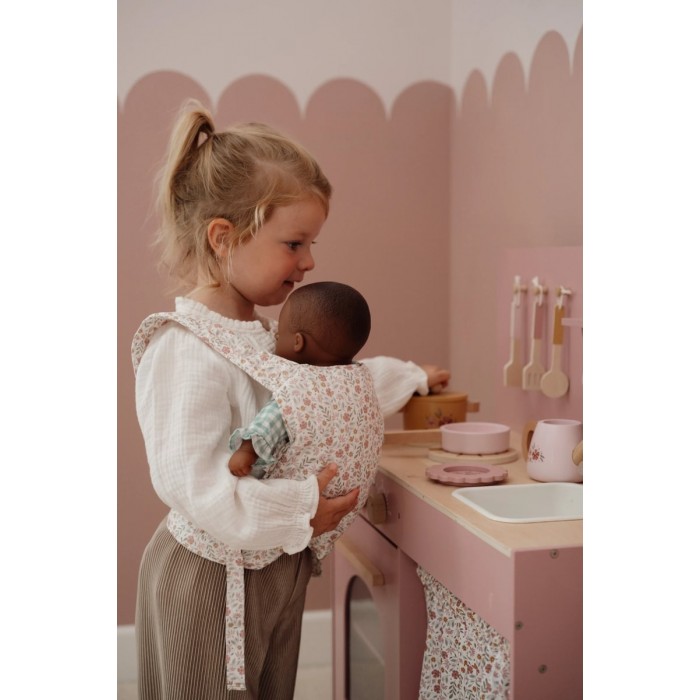 Marsupiu pentru papusi - Soft Flowers - Little Dutch Marsupiu pentru papusi - Soft Flowers - Little Dutch