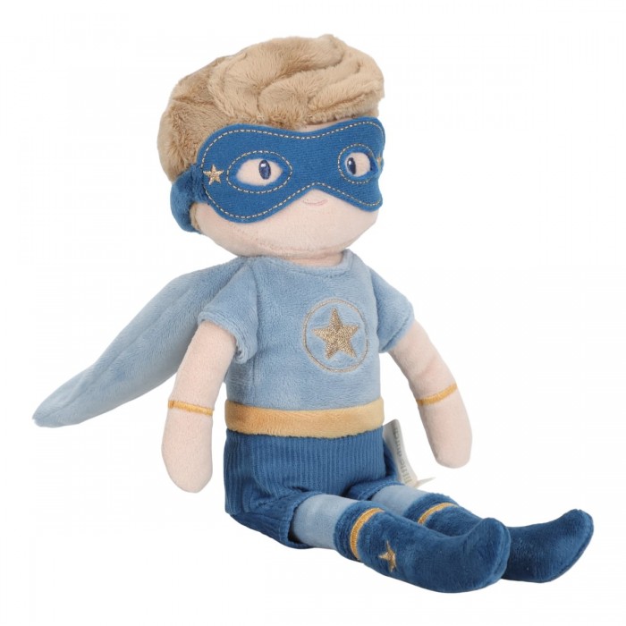 Papusa textila certificata GRS - Superhero Jim - Little Dutch