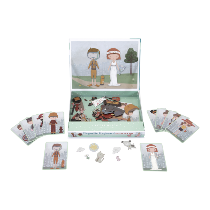 Puzzle magnetic FSC cu Jim si Rosa - Little Dutch