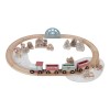 Set trenulet cu sine din lemn si accesorii - Editie speciala de Craciun - Little Dutch