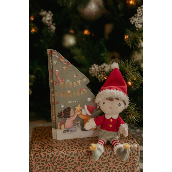 Set cadou pentru Craciun - Carte si papusa - Little Dutch