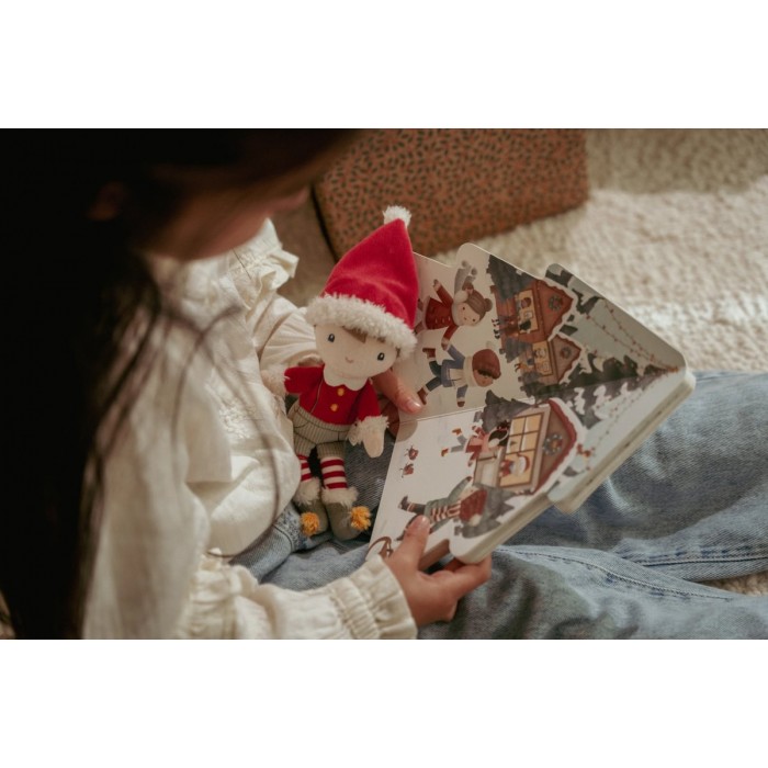 Set cadou pentru Craciun - Carte si papusa - Little Dutch