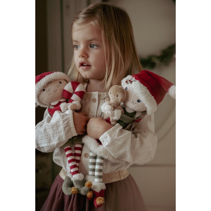 Papusa textila - Rosa cu turta dulce - Editie speciala de Craciun - Little Dutch