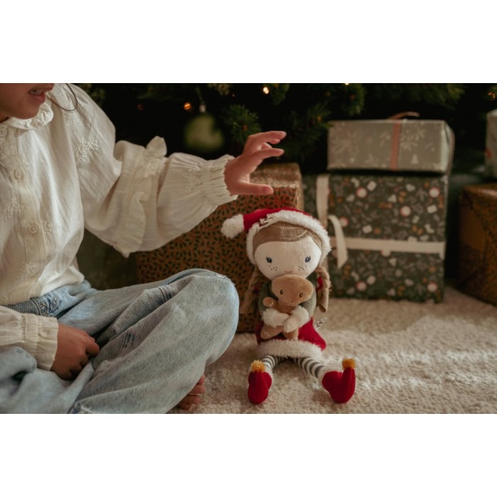 Papusa textila - Rosa cu turta dulce - Editie speciala de Craciun - Little Dutch