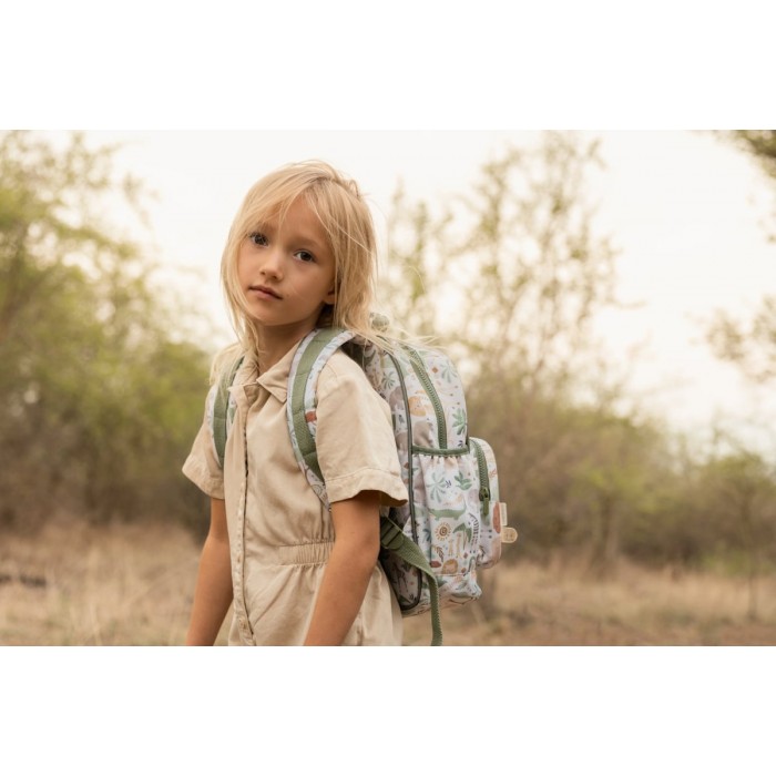 Rucsac pentru copii - Safari Friends - White - Little Dutch