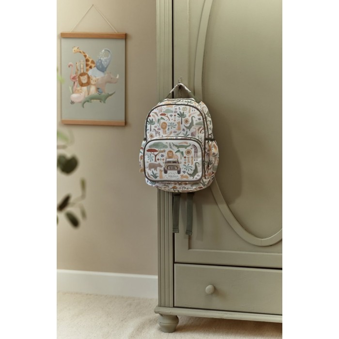 Rucsac pentru copii - Safari Friends - White - Little Dutch