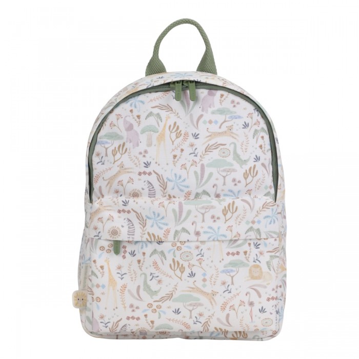 Rucsac pentru copii - Safari Friends - 29 cm - White - Little Dutch
