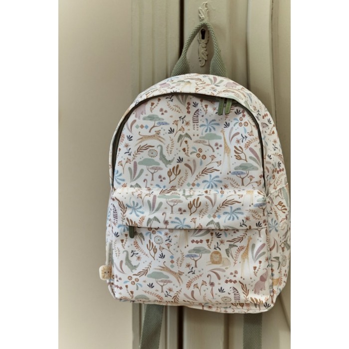 Rucsac pentru copii - Safari Friends - 29 cm - White - Little Dutch