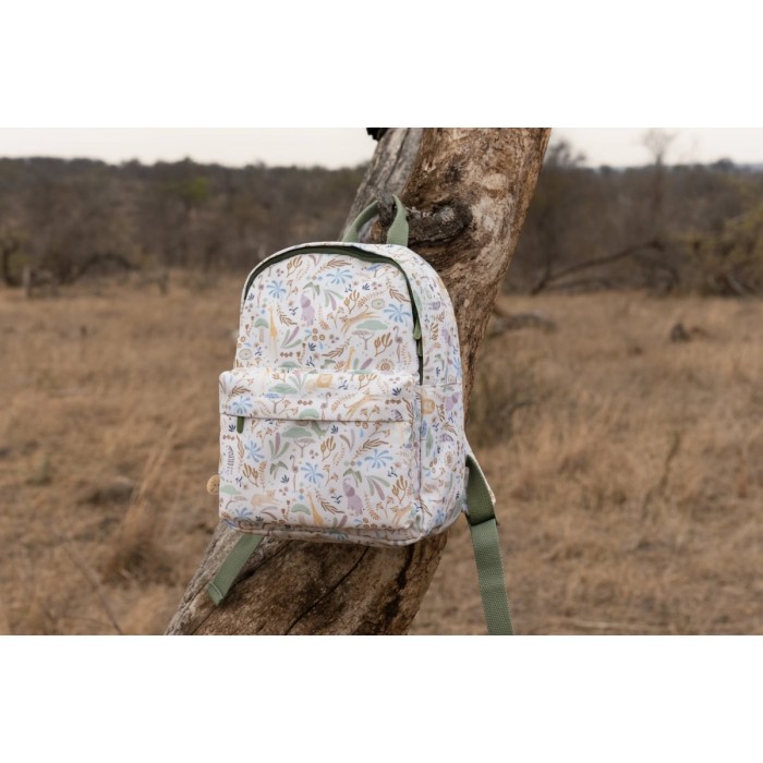 Rucsac pentru copii - Safari Friends - 29 cm - White - Little Dutch