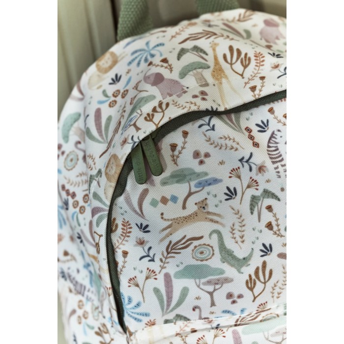Rucsac pentru copii - Safari Friends - 29 cm - White - Little Dutch