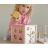 Jucarie din lemn FSC - Cub cu Activitati - Wild Flowers - Little Dutch