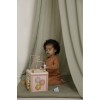 Jucarie din lemn FSC - Cub cu Activitati - Wild Flowers - Little Dutch