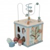 Jucarie din lemn FSC - Cub cu Activitati - Forest Friends - Little Dutch